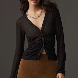 Maeve Black Button-Down Women's Top